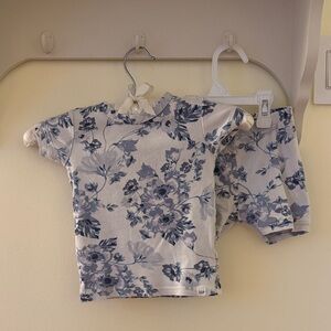 Baby GAP Blue Floral Kids Pajama Set